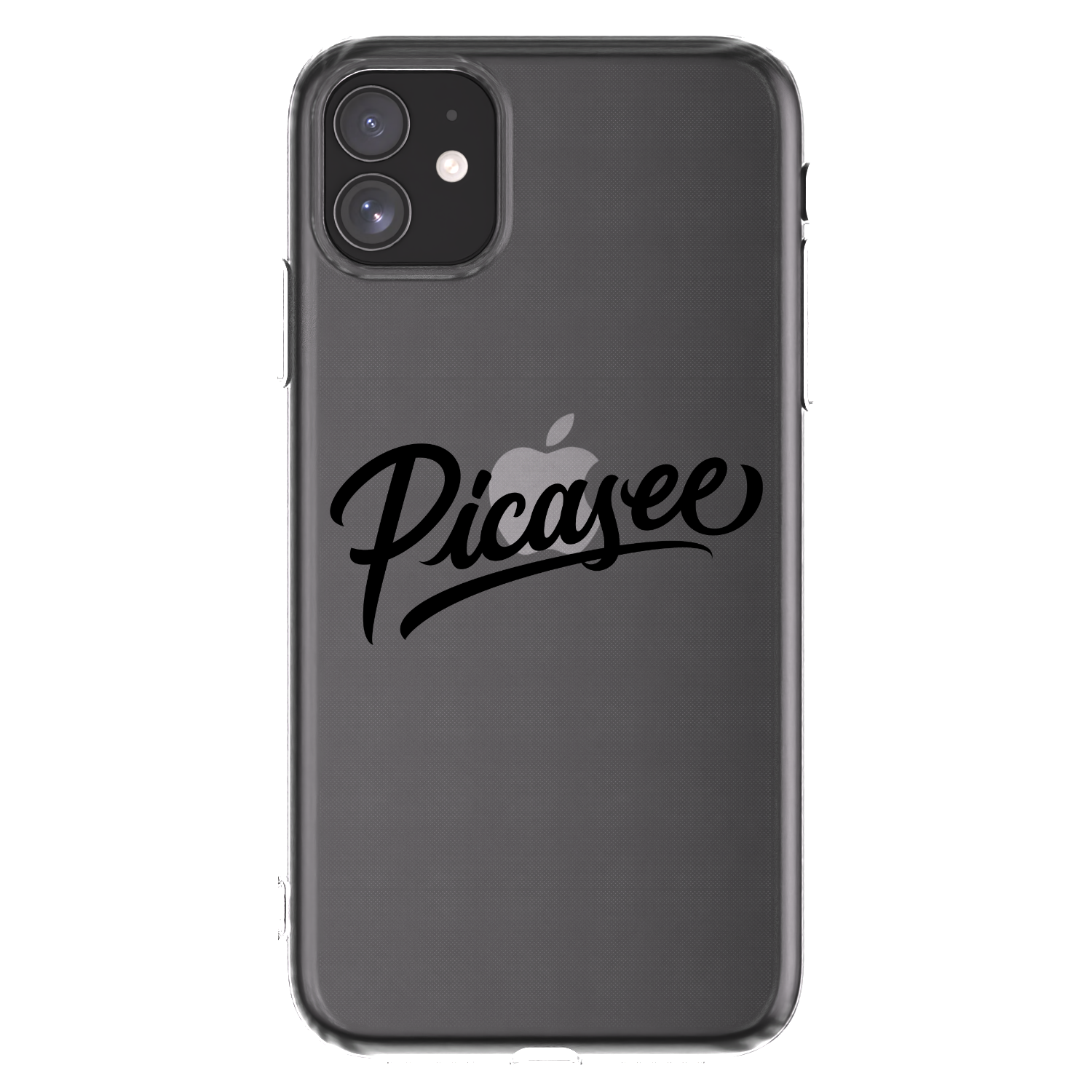 Picasee silikonska prozirna maskica za Apple iPhone 11 - Picasee - old logo - black