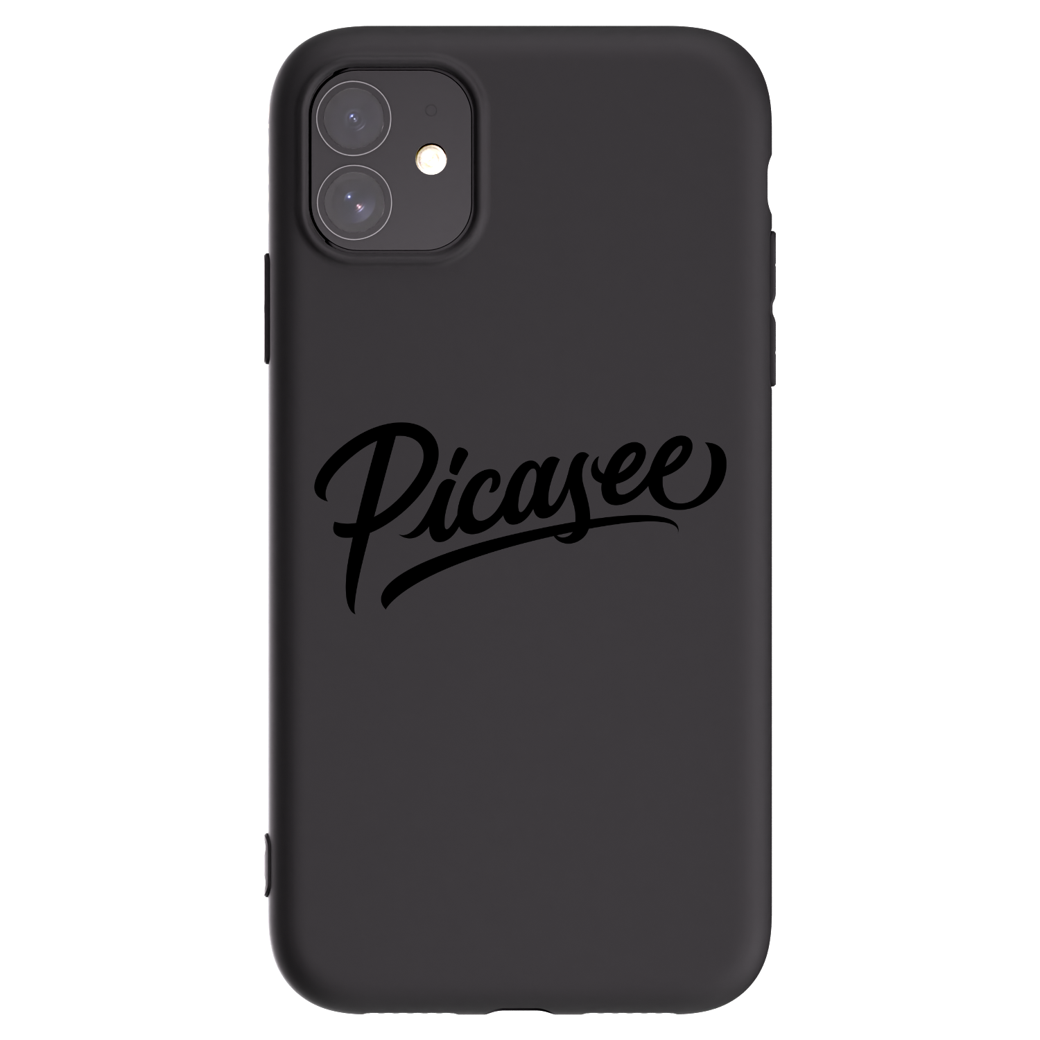 Picasee crna silikonska maskica za Apple iPhone 11 - Picasee - old logo - black