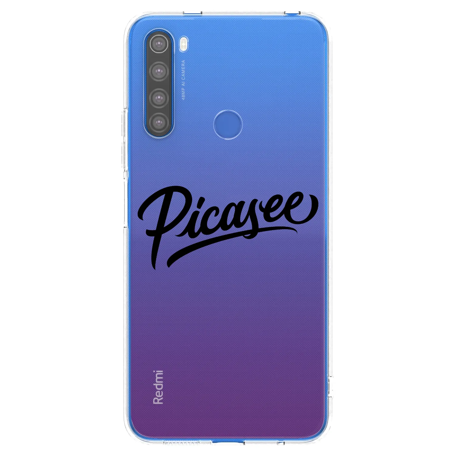 Picasee silikonska prozirna maskica za Xiaomi Redmi Note 8T - Picasee - old logo - black