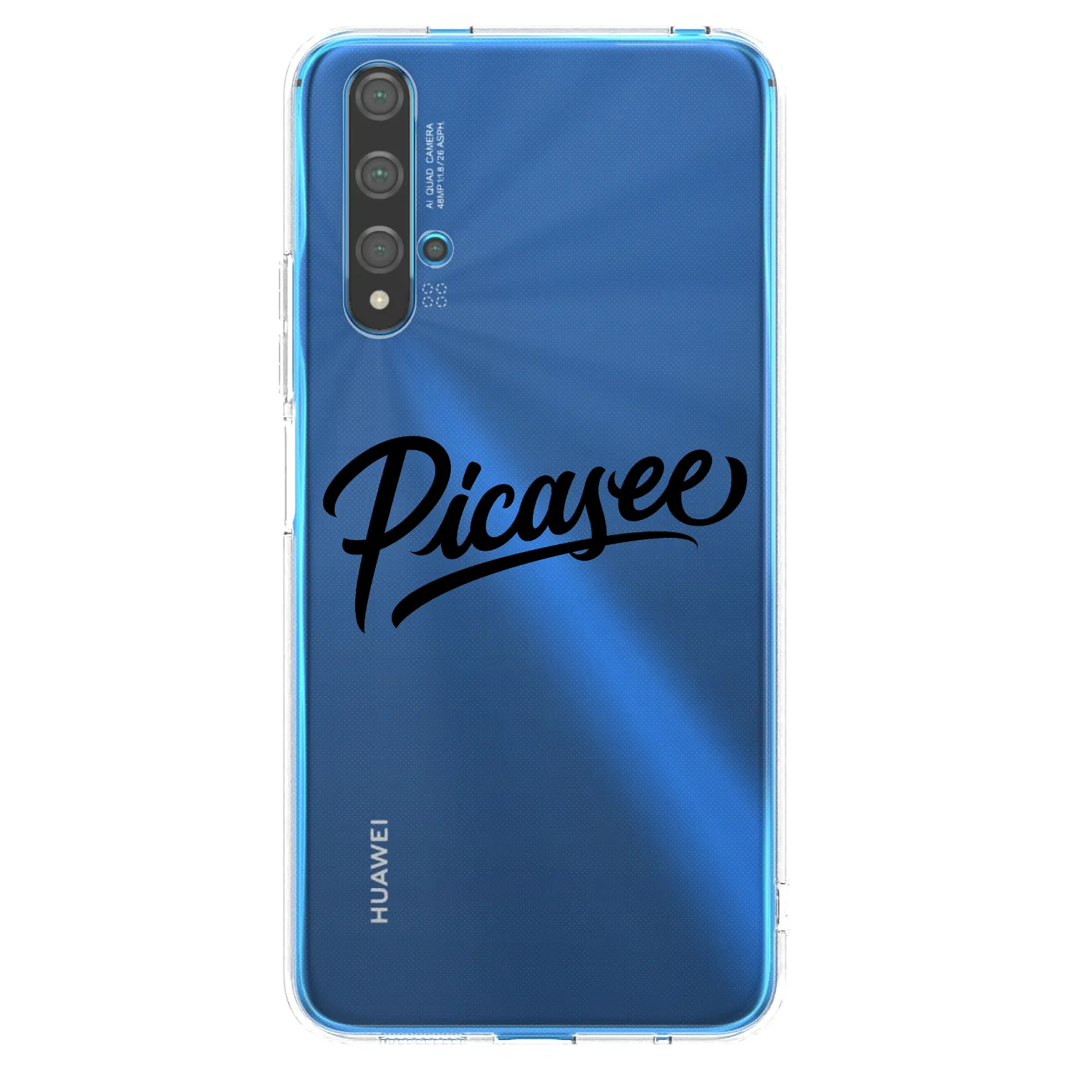 Picasee silikonska prozirna maskica za Huawei Nova 5T - Picasee - old logo - black