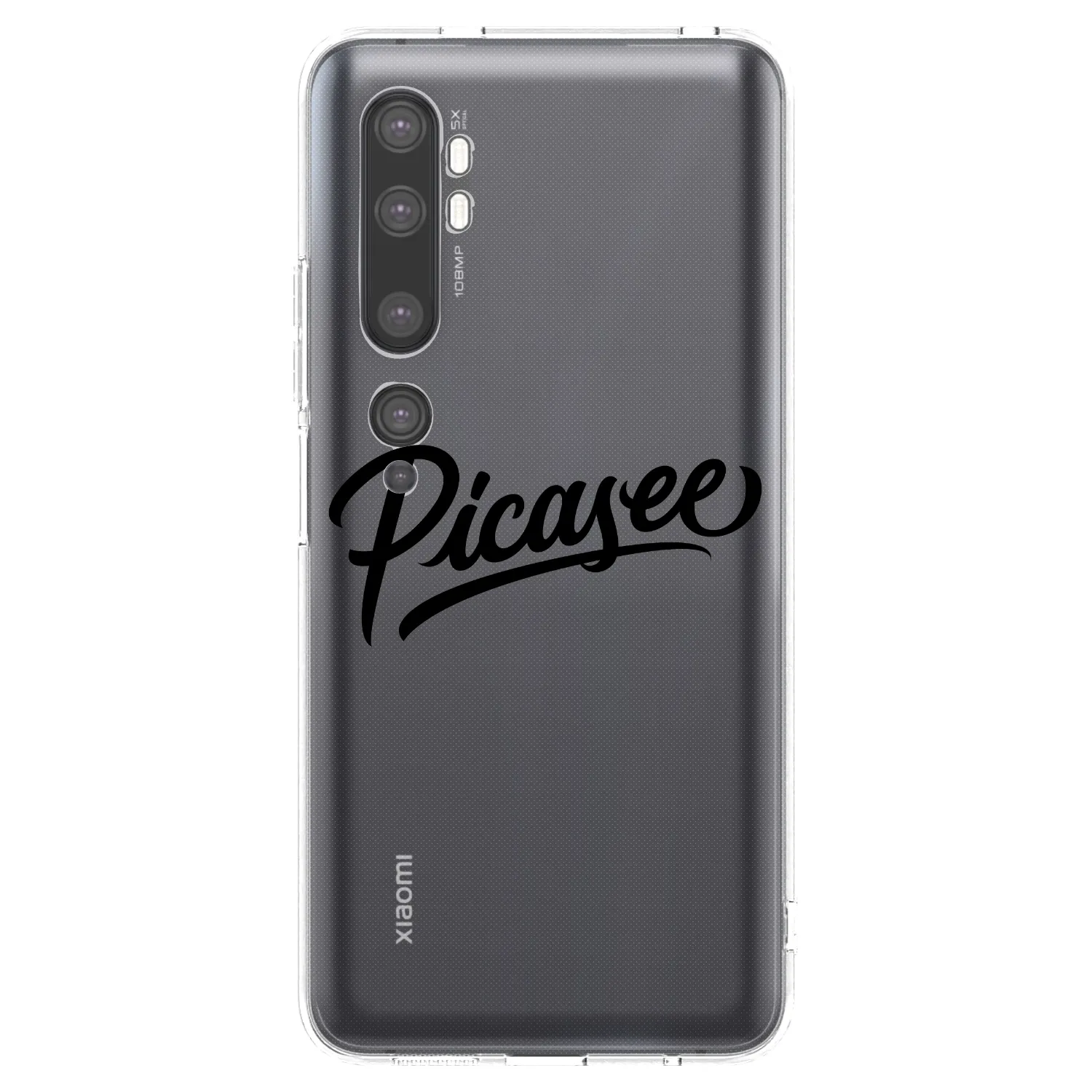 Picasee silikonska prozirna maskica za Xiaomi Mi Note 10 (Pro) - Picasee - old logo - black