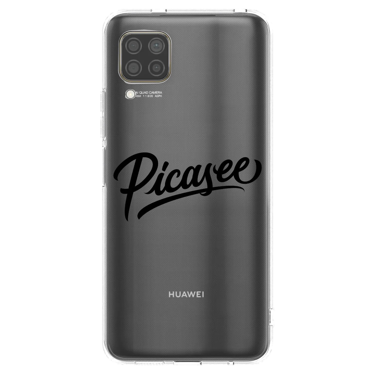 Picasee silikonska prozirna maskica za Huawei P40 Lite - Picasee - old logo - black