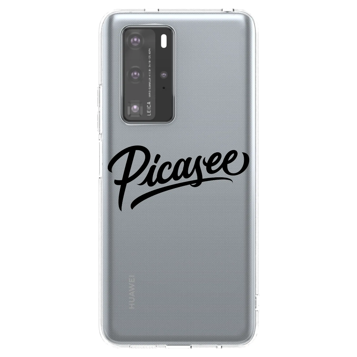 Picasee silikonska prozirna maskica za Huawei P40 Pro - Picasee - old logo - black