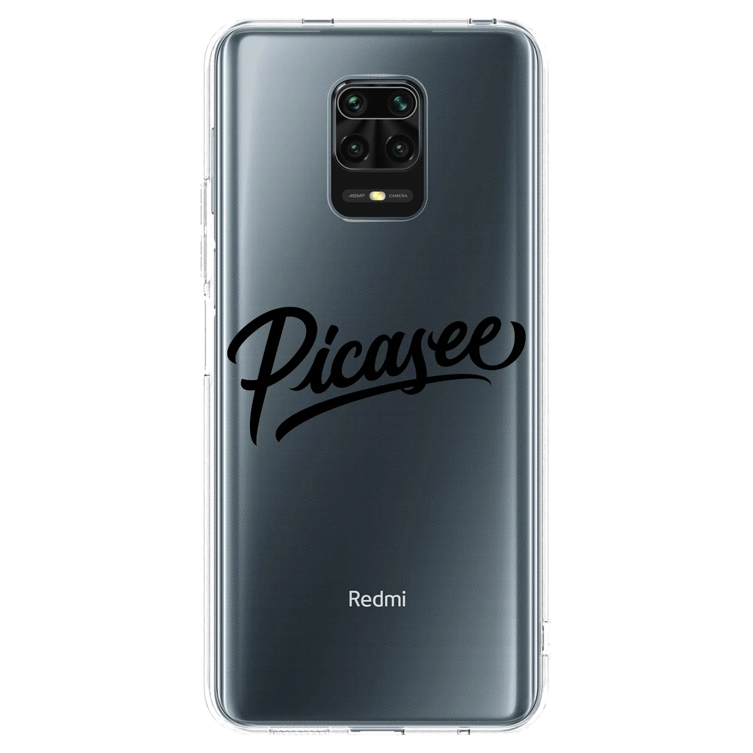 Picasee silikonska prozirna maskica za Xiaomi Redmi Note 9 Pro - Picasee - old logo - black