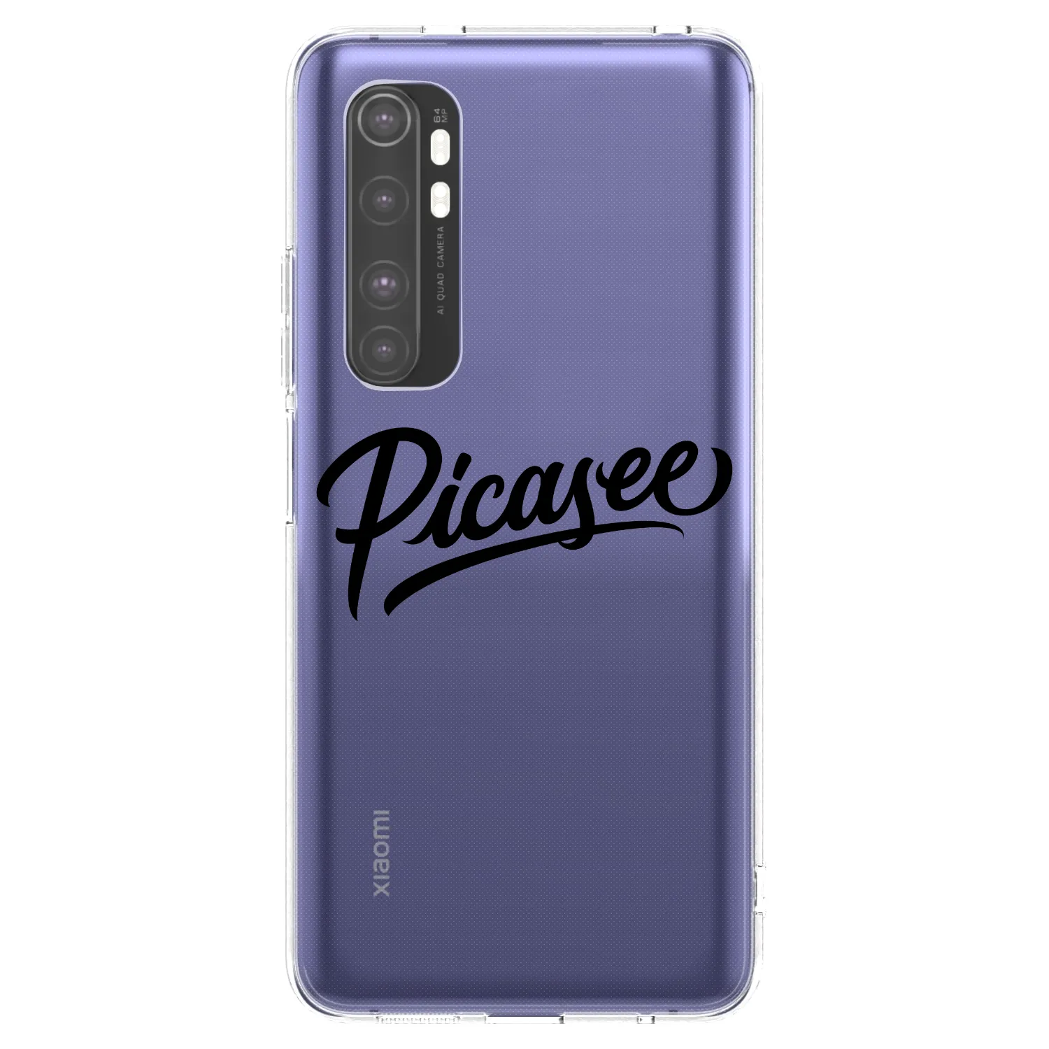 Picasee silikonska prozirna maskica za Xiaomi Mi Note 10 Lite - Picasee - old logo - black