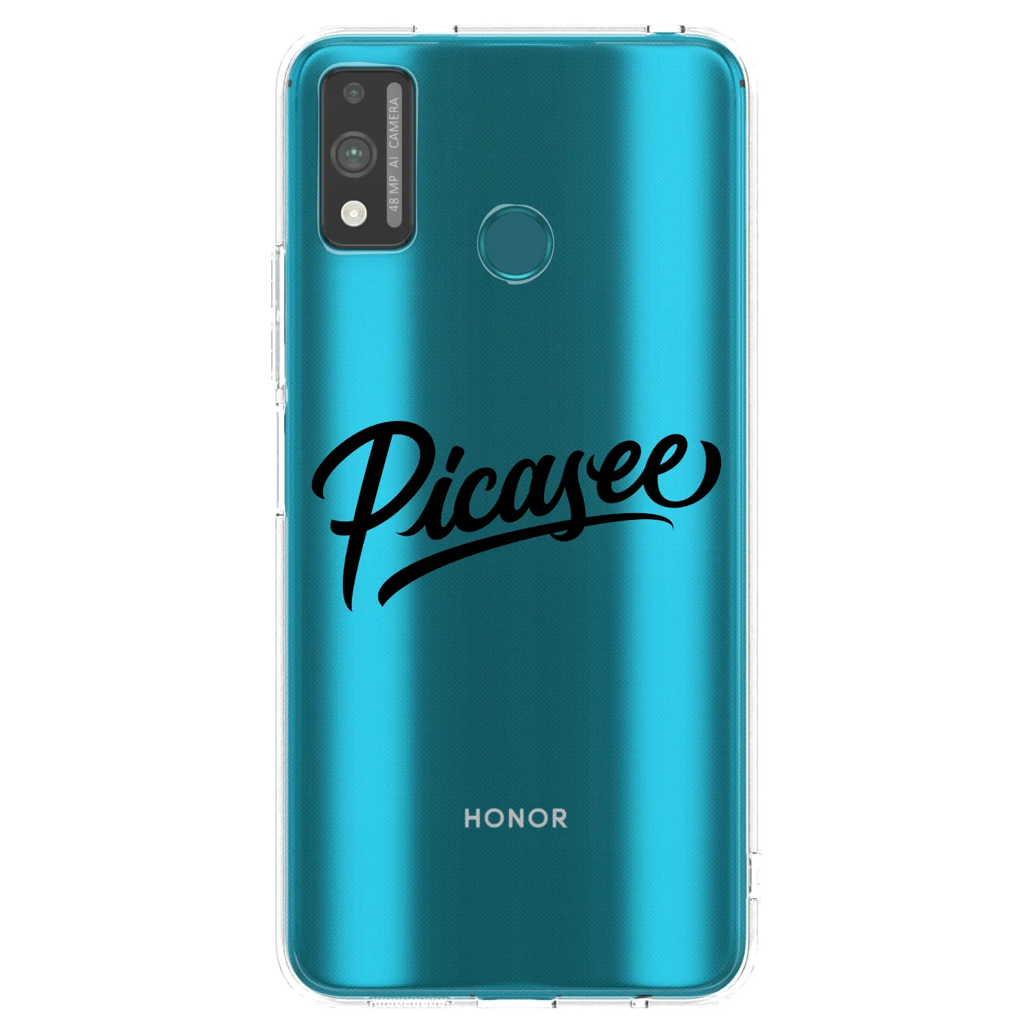 Picasee silikonska prozirna maskica za Honor 9X Lite - Picasee - old logo - black