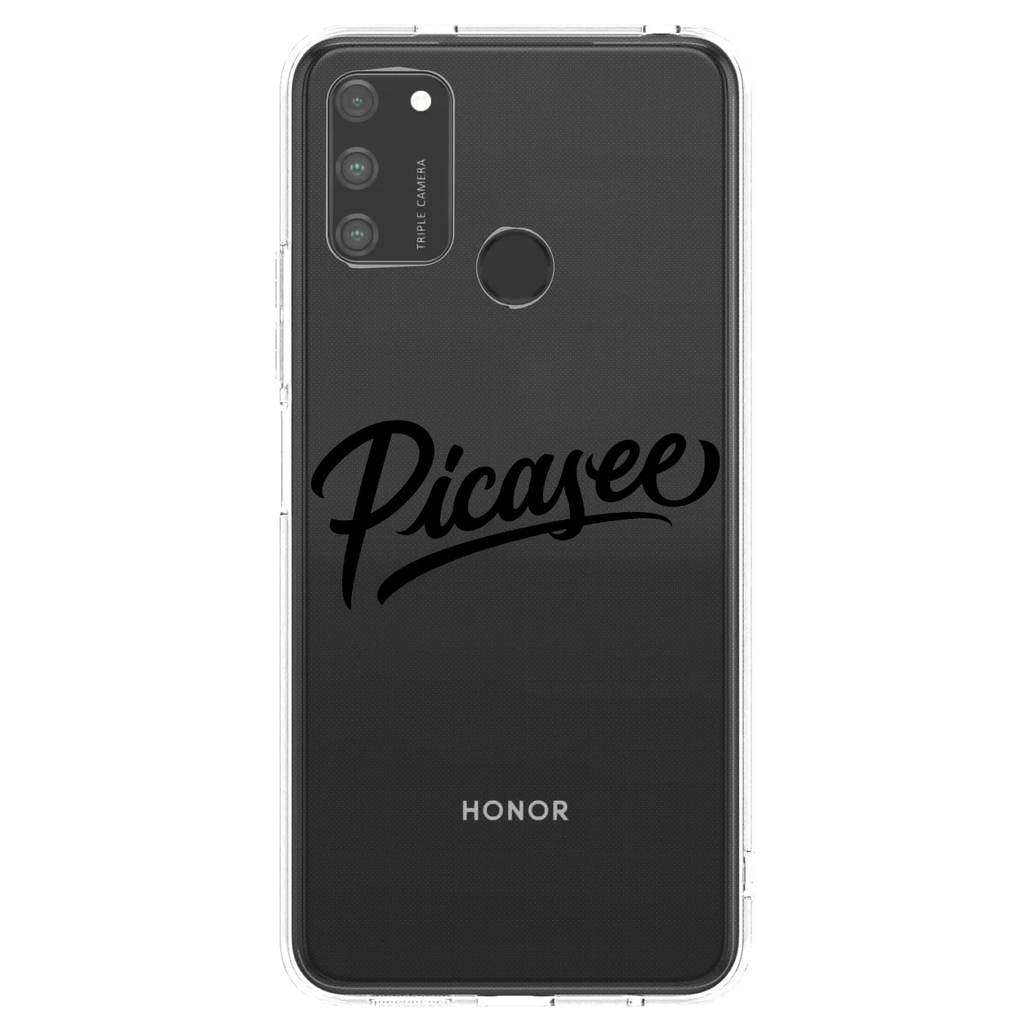 Picasee silikonska prozirna maskica za Honor 9A - Picasee - old logo - black