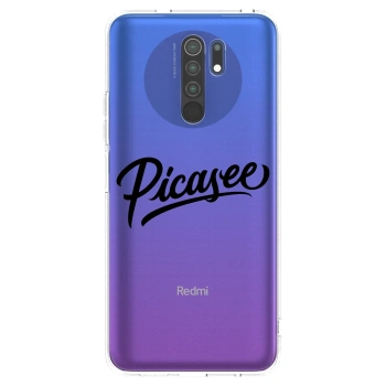 Picasee silikonska prozirna maskica za Xiaomi Redmi 9 - Picasee - old logo - black