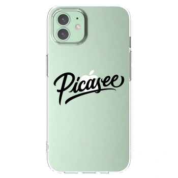 Picasee silikonska prozirna maskica za Apple iPhone 12 - Picasee - old logo - black