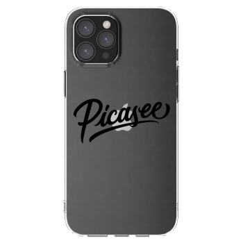 Picasee silikonska prozirna maskica za Apple iPhone 12 Pro Max - Picasee - old logo - black