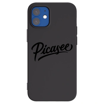 Picasee crna silikonska maskica za Apple iPhone 12 mini - Picasee - old logo - black