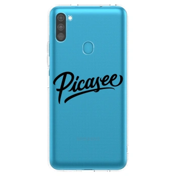 Picasee silikonska prozirna maskica za Samsung Galaxy M11 - Picasee - old logo - black