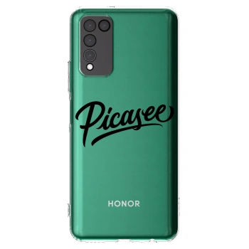 Picasee silikonska prozirna maskica za Honor 10X Lite - Picasee - old logo - black