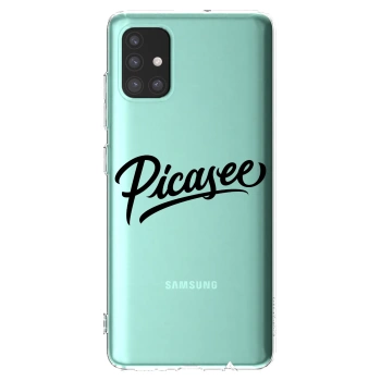 Picasee silikonska prozirna maskica za Samsung Galaxy M51 M515F - Picasee - old logo - black