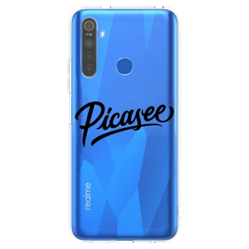 Picasee silikonska prozirna maskica za Realme 5 - Picasee - old logo - black