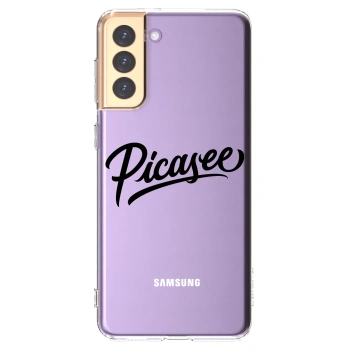 Picasee silikonska prozirna maskica za Samsung Galaxy S21+ 5G G996F - Picasee - old logo - black