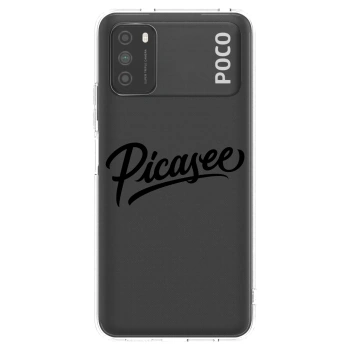Picasee silikonska prozirna maskica za Xiaomi Poco M3 - Picasee - old logo - black