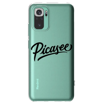 Picasee silikonska prozirna maskica za Xiaomi Redmi Note 10 Pro - Picasee - old logo - black