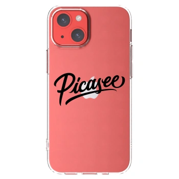 Picasee silikonska prozirna maskica za Apple iPhone 13 mini - Picasee - old logo - black
