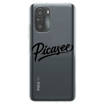 Picasee silikonska prozirna maskica za Xiaomi Poco F3 - Picasee - old logo - black
