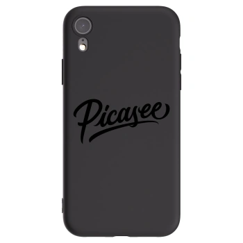 Picasee crna silikonska maskica za Apple iPhone XR - Picasee - old logo - black