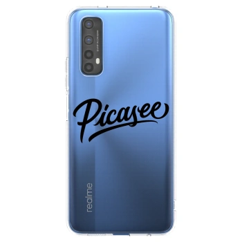 Picasee silikonska prozirna maskica za Realme 7 - Picasee - old logo - black