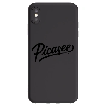 Picasee crna silikonska maskica za Apple iPhone XS Max - Picasee - old logo - black