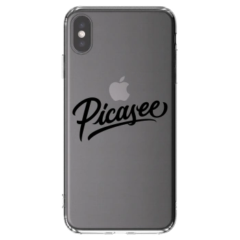 Picasee silikonska prozirna maskica za Apple iPhone XS Max - Picasee - old logo - black