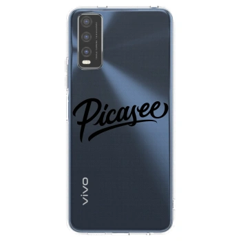 Picasee silikonska prozirna maskica za Vivo Y20s - Picasee - old logo - black