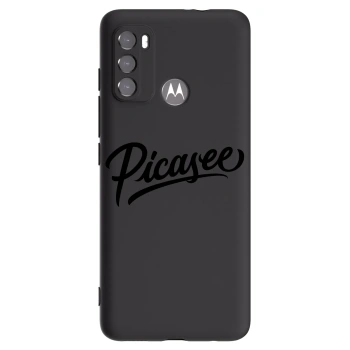 Picasee crna silikonska maskica za Motorola Moto G60 - Picasee - old logo - black