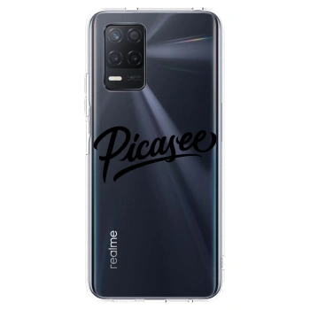 Picasee silikonska prozirna maskica za Realme 8 5G - Picasee - old logo - black
