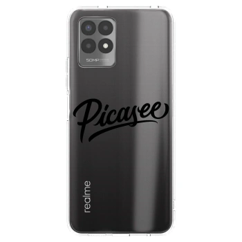 Picasee silikonska prozirna maskica za Realme 8i - Picasee - old logo - black