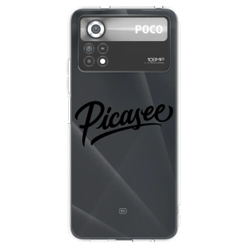 Picasee silikonska prozirna maskica za Xiaomi Poco X4 Pro 5G - Picasee - old logo - black