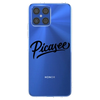 Picasee silikonska prozirna maskica za Honor X8 4G - Picasee - old logo - black