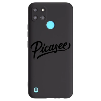 Picasee crna silikonska maskica za Realme C21Y - Picasee - old logo - black