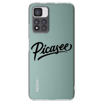 Picasee silikonska prozirna maskica za Xiaomi Redmi Note 11 Pro+ 5G - Picasee - old logo - black