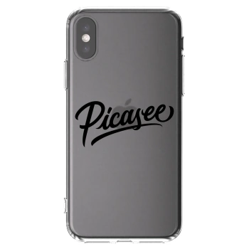 Picasee silikonska prozirna maskica za Apple iPhone X/XS - Picasee - old logo - black