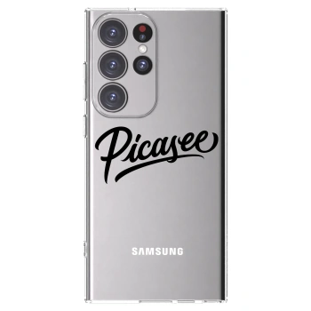 Picasee silikonska prozirna maskica za Samsung Galaxy S23 Ultra 5G - Picasee - old logo - black