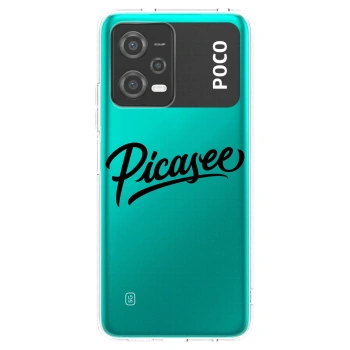 Picasee silikonska prozirna maskica za Xiaomi Poco X5 - Picasee - old logo - black