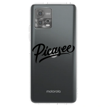 Picasee silikonska prozirna maskica za Motorola Moto G72 - Picasee - old logo - black