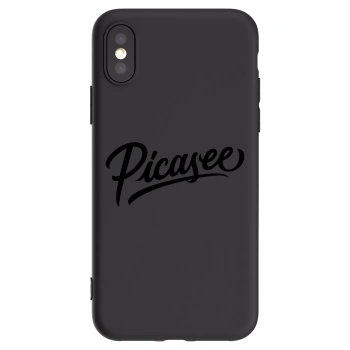 Picasee crna silikonska maskica za Apple iPhone X/XS - Picasee - old logo - black