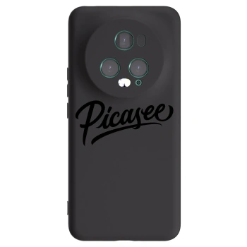 Picasee crna silikonska maskica za Honor Magic5 Pro - Picasee - old logo - black