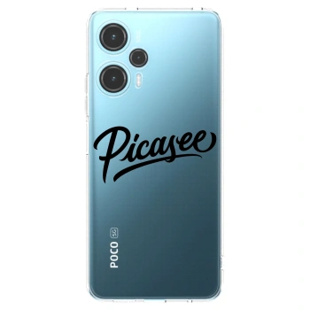 Picasee silikonska prozirna maskica za Xiaomi Poco F5 - Picasee - old logo - black