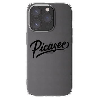 Picasee silikonska prozirna maskica za Apple iPhone 15 Pro - Picasee - old logo - black