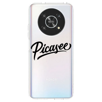 Picasee silikonska prozirna maskica za Honor Magic4 Lite 5G - Picasee - old logo - black