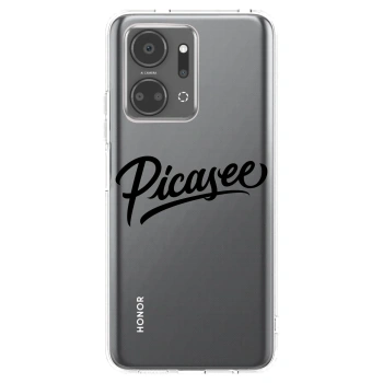 Picasee silikonska prozirna maskica za Honor X7a - Picasee - old logo - black