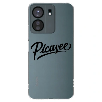 Picasee silikonska prozirna maskica za Xiaomi Redmi 13C 4G - Picasee - old logo - black