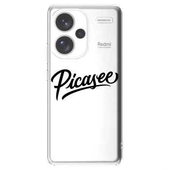 Picasee silikonska prozirna maskica za Xiaomi Redmi Note 13 Pro+ 5G - Picasee - old logo - black