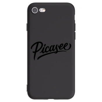 Picasee crna silikonska maskica za Apple iPhone 8 - Picasee - old logo - black