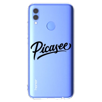 Picasee silikonska prozirna maskica za Honor 10 Lite - Picasee - old logo - black